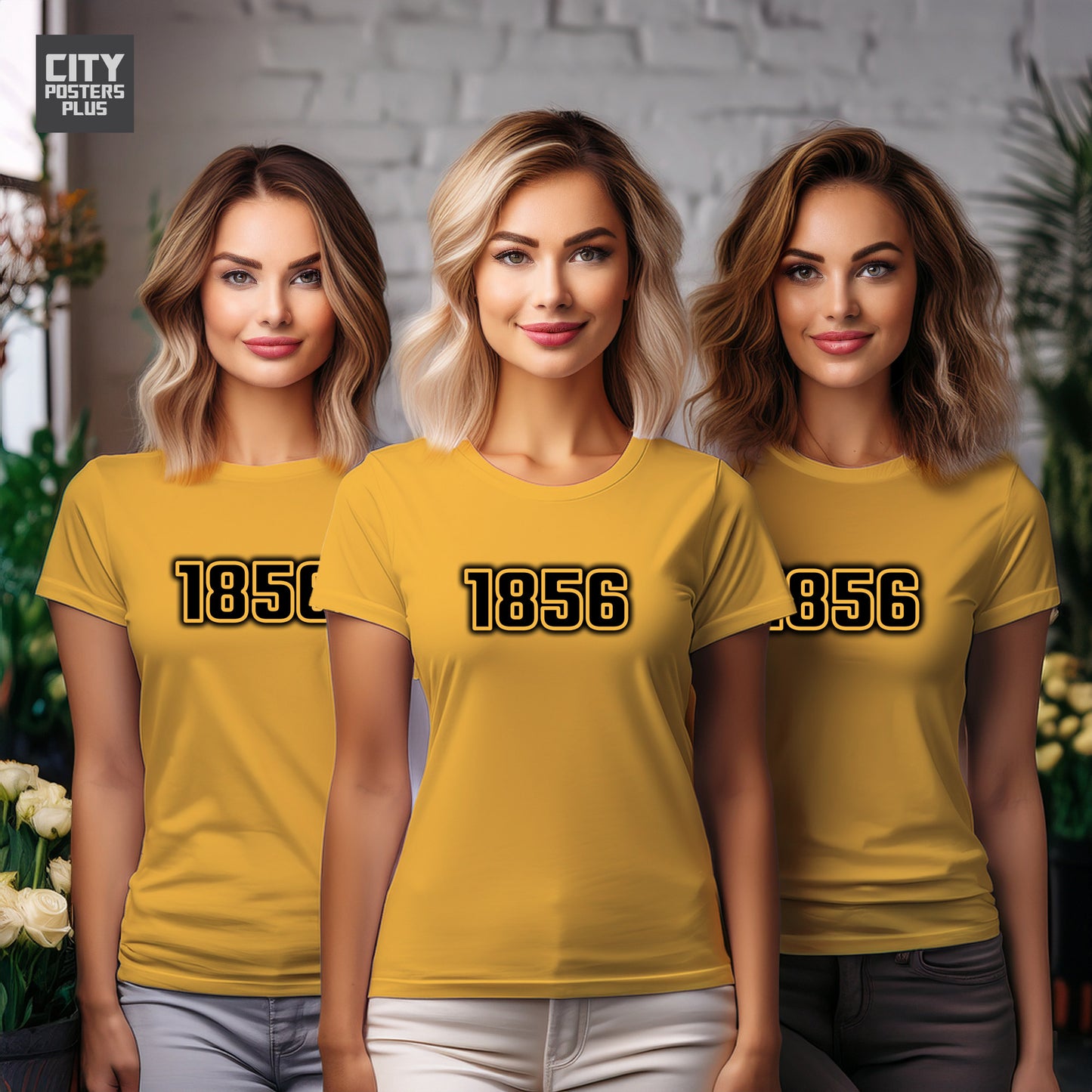 1856 Year Women T-Shirt (Golden Yellow)