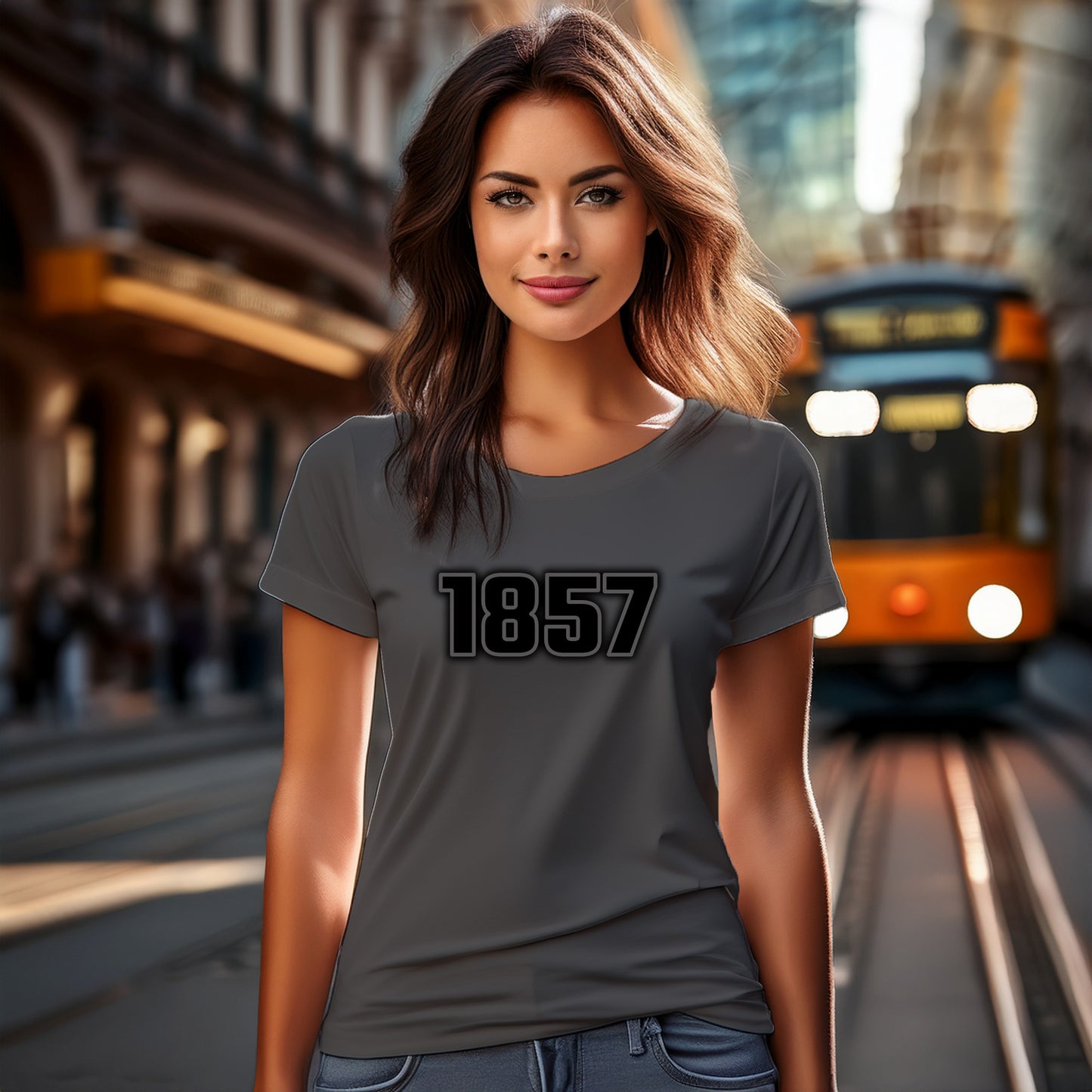 1857 Year Women T-Shirt (Charcoal Grey)
