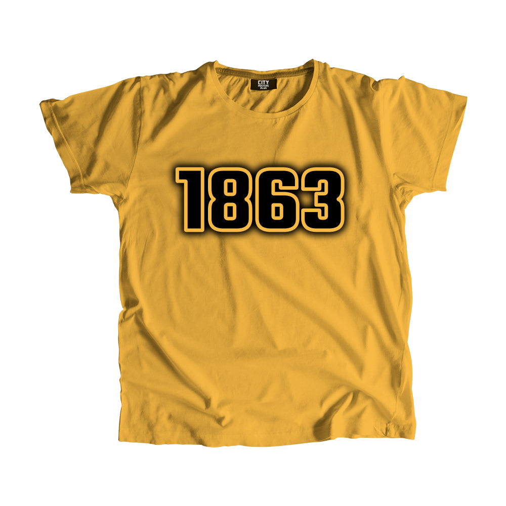 1863 Year Men Unisex T-Shirt (Golden Yellow)