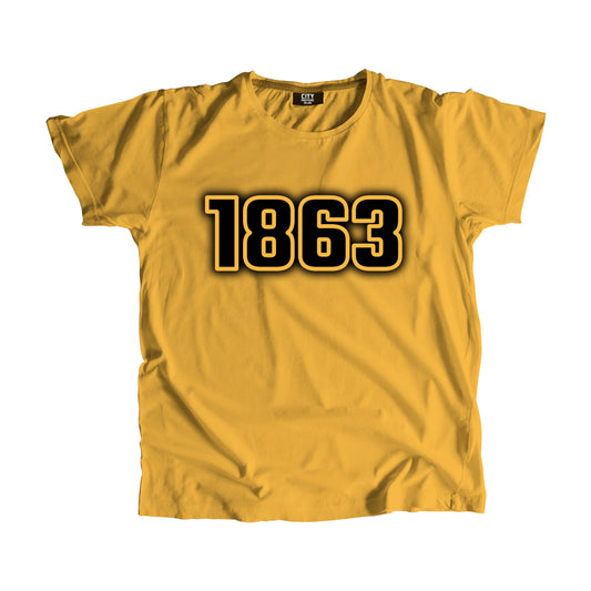 1863 Year Men Unisex T-Shirt (Golden Yellow)