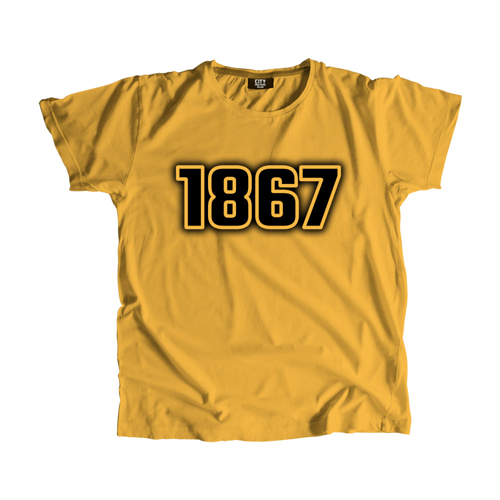 1867 Year Men Unisex T-Shirt (Golden Yellow)