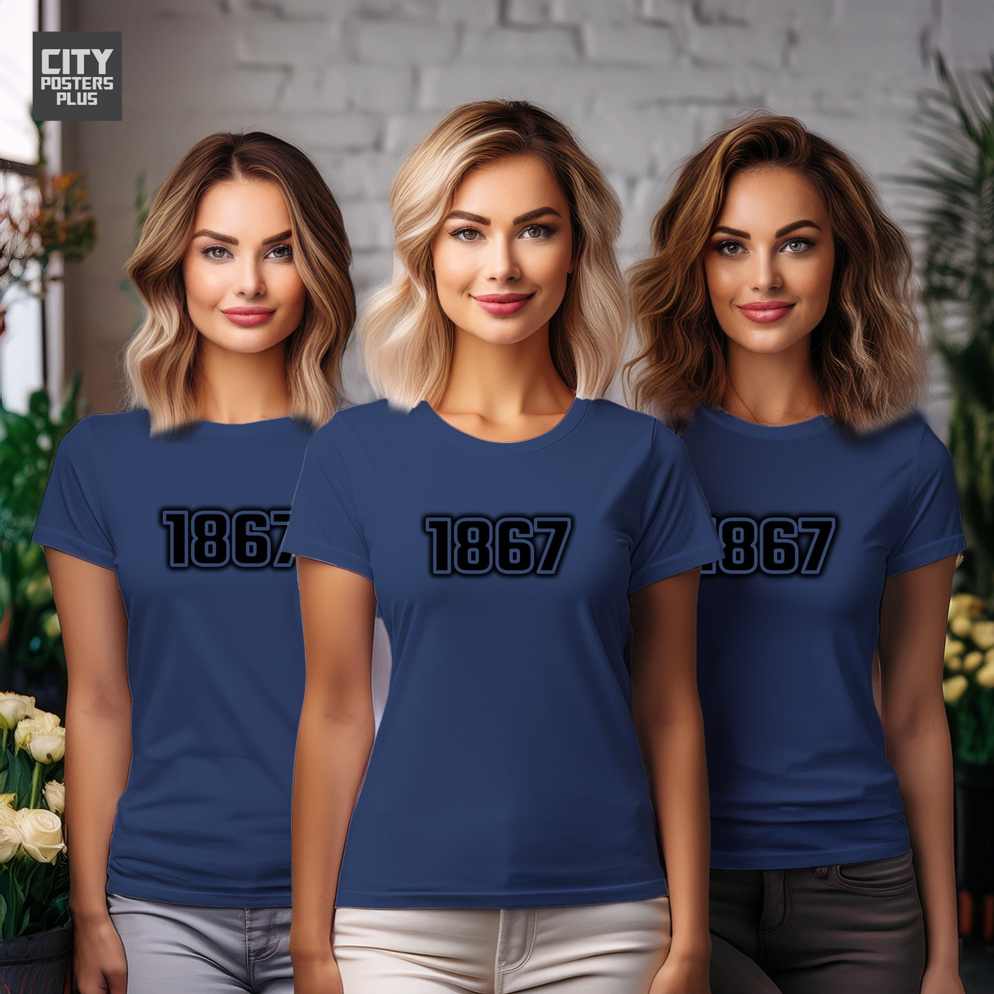 1867 Year Women T-Shirt (Navy Blue)