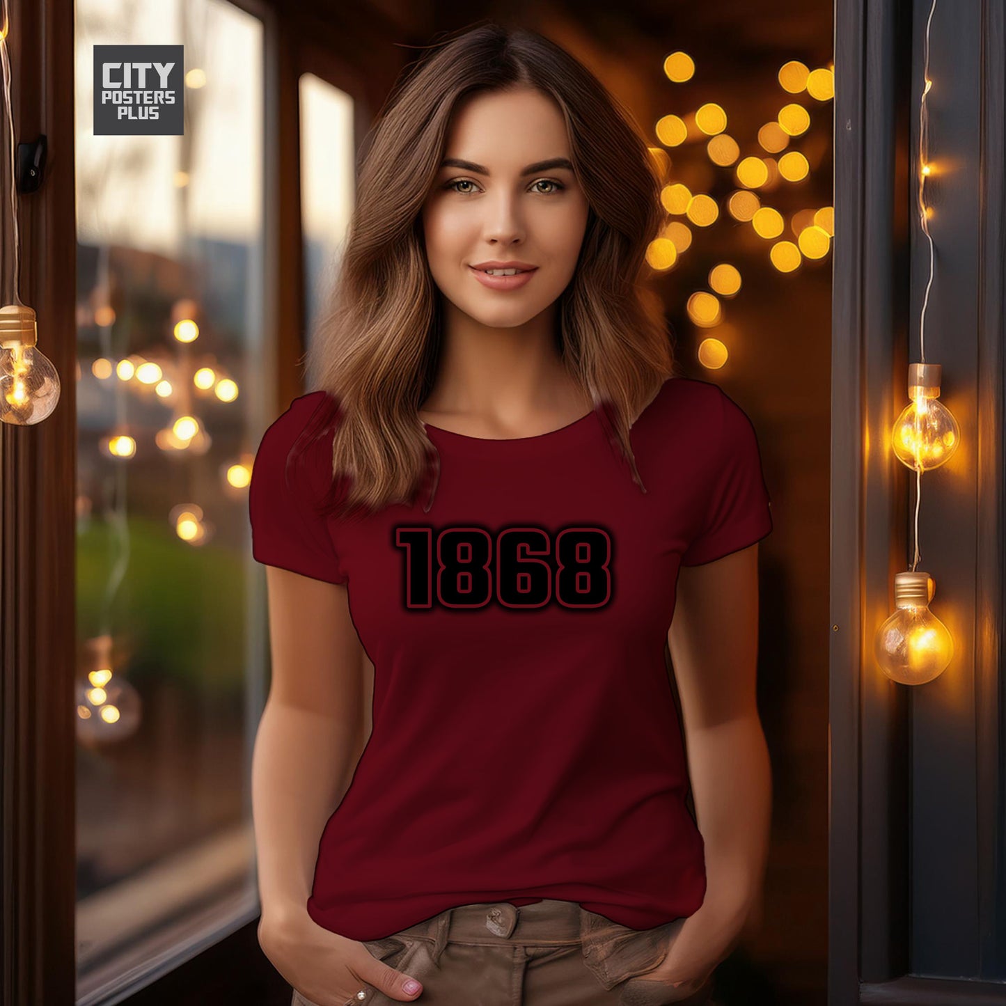 1868 Year Women T-Shirt (Maroon)
