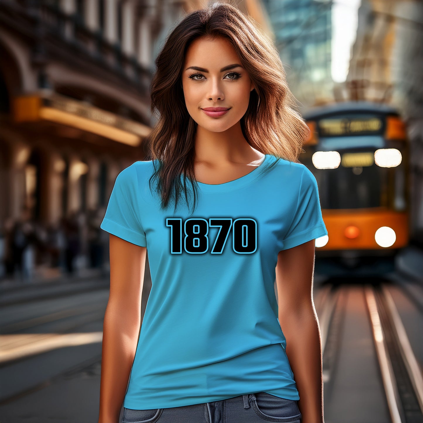 1870 Year Women T-Shirt (Sky Blue)
