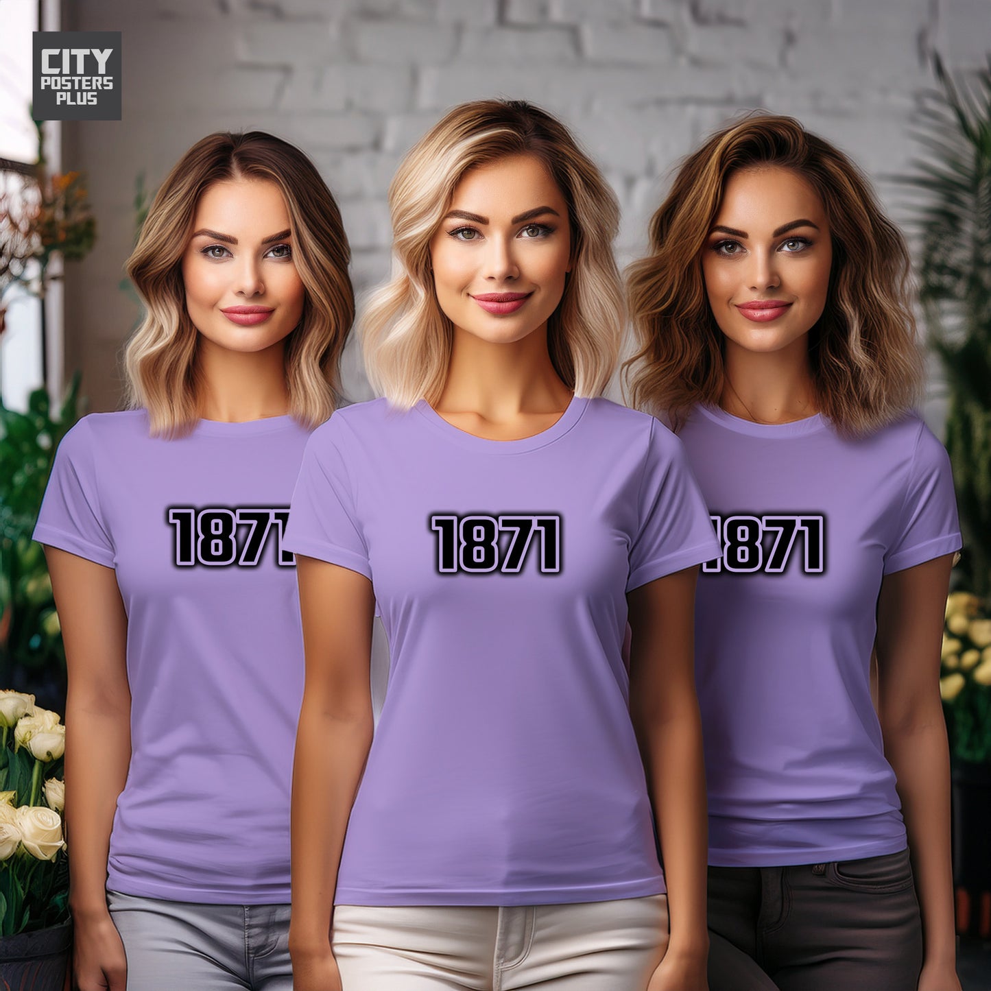 1871 Year Women T-Shirt (Iris Lavender)