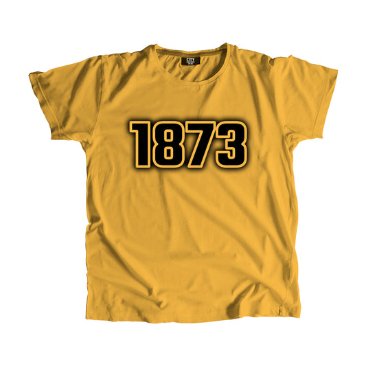 1873 Year Men Unisex T-Shirt (Golden Yellow)