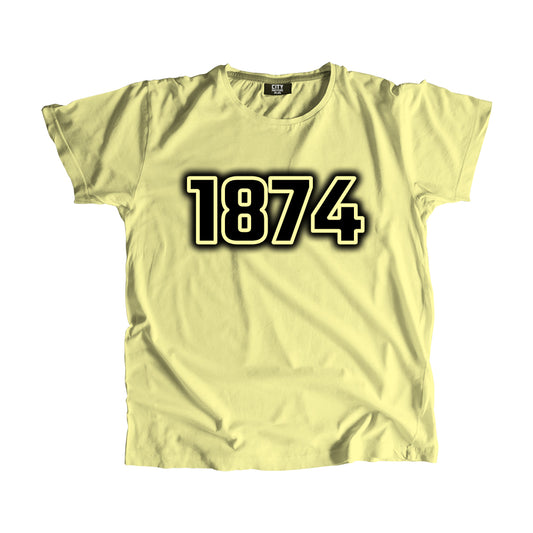 1874 Year Men Unisex T-Shirt (Butter Yellow)