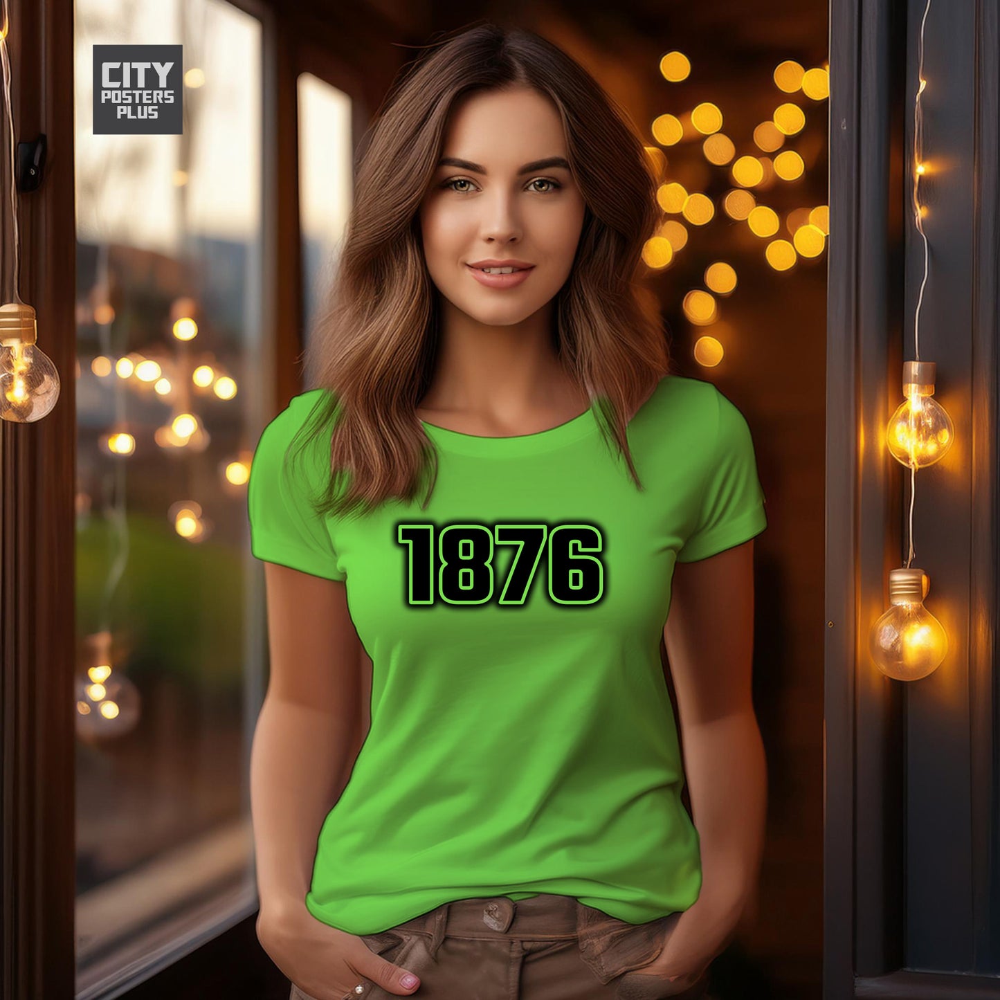 1876 Year Women T-Shirt (Liril Green)