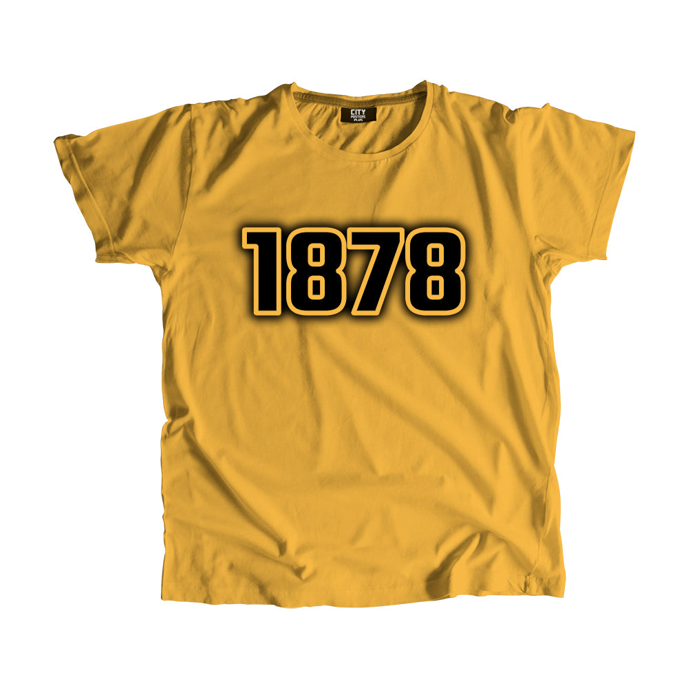 1878 Year Men Unisex T-Shirt (Golden Yellow)