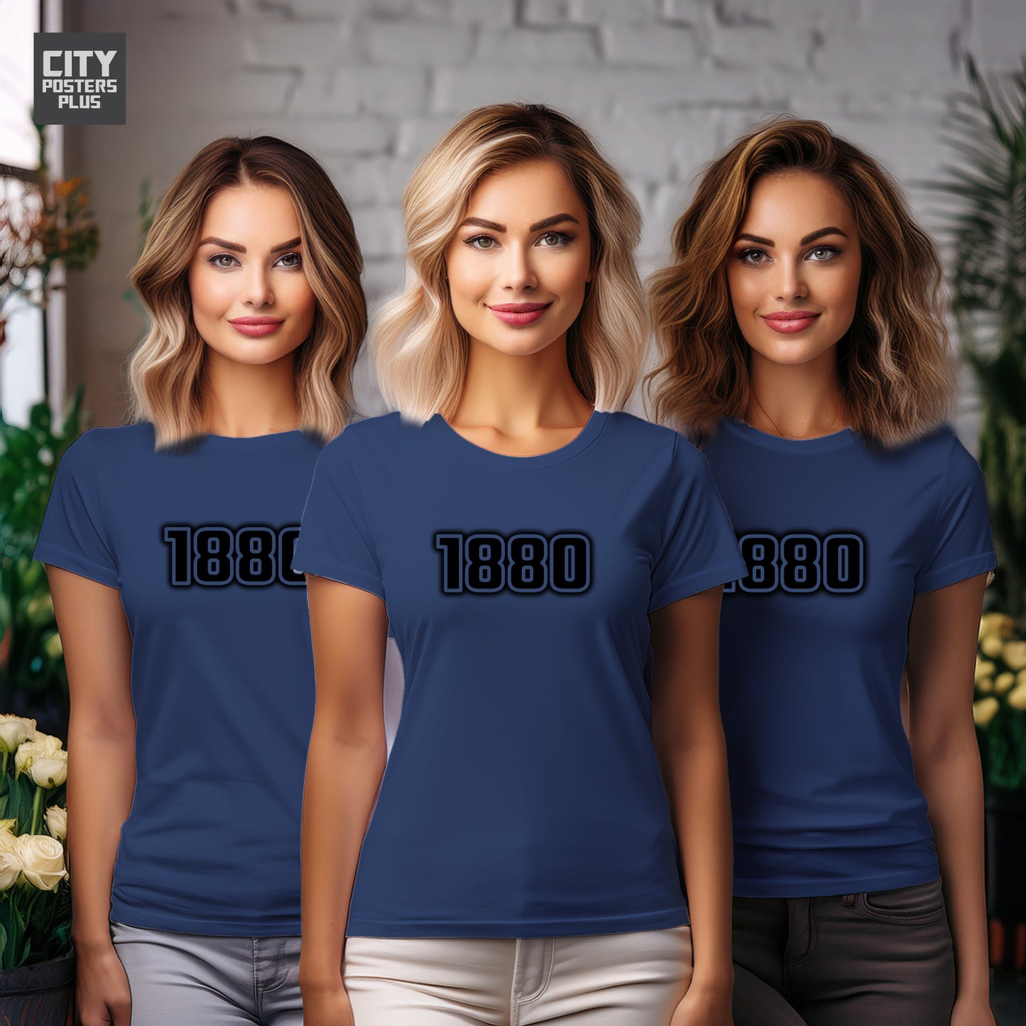 1880 Year Women T-Shirt (Navy Blue)