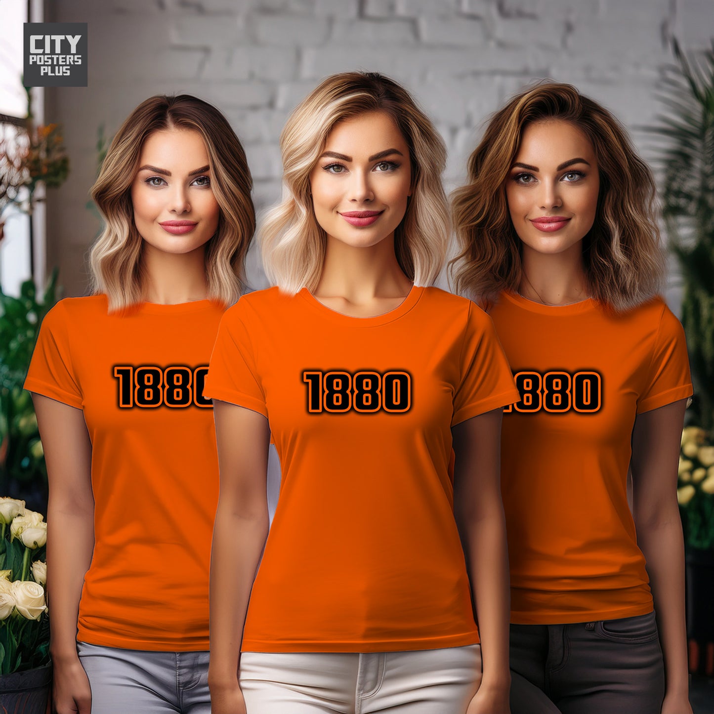 1880 Year Women T-Shirt (Orange)