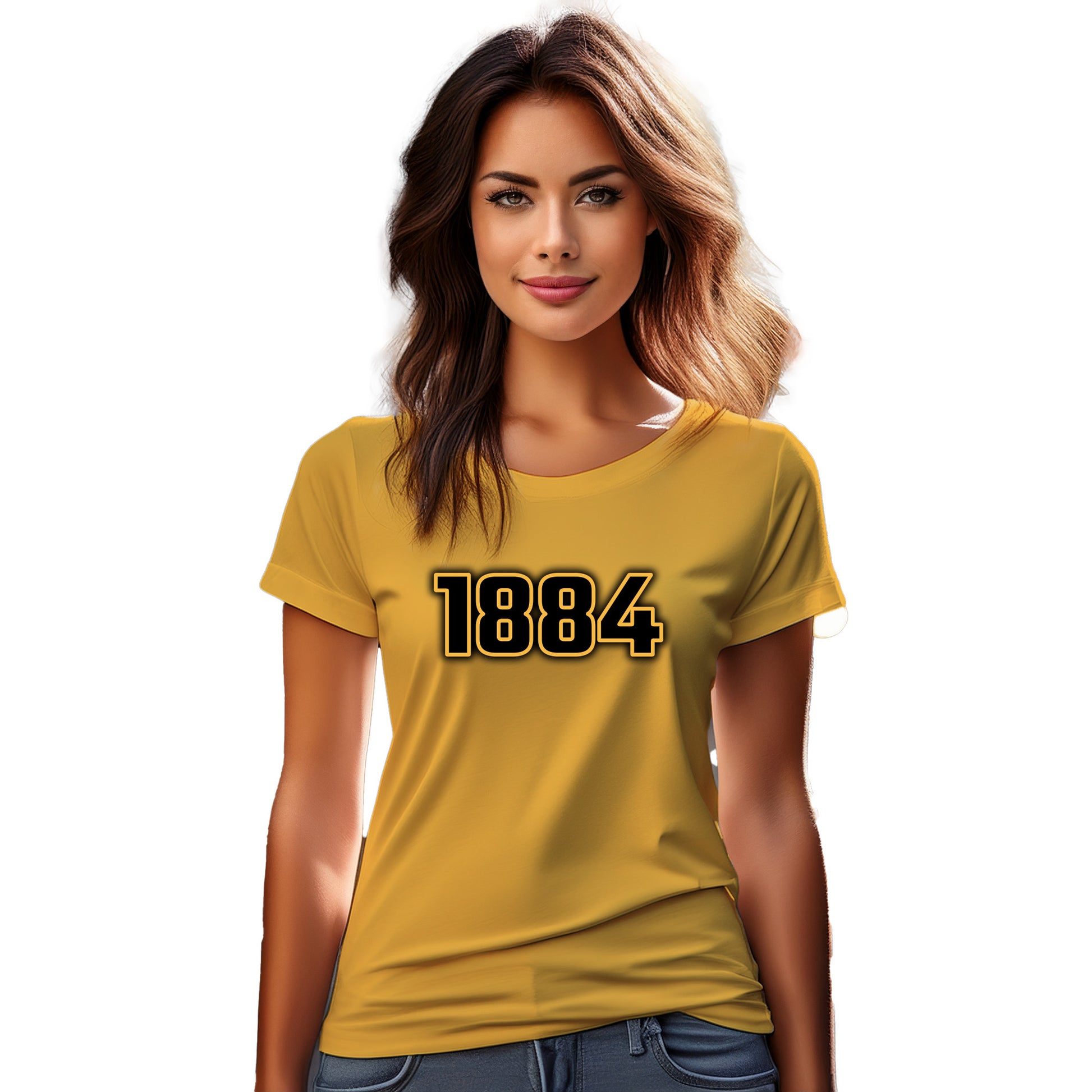 1884 Year Women T-Shirt (Golden Yellow)