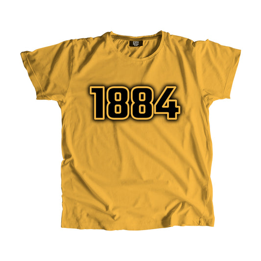 1884 Year Men Unisex T-Shirt (Golden Yellow)