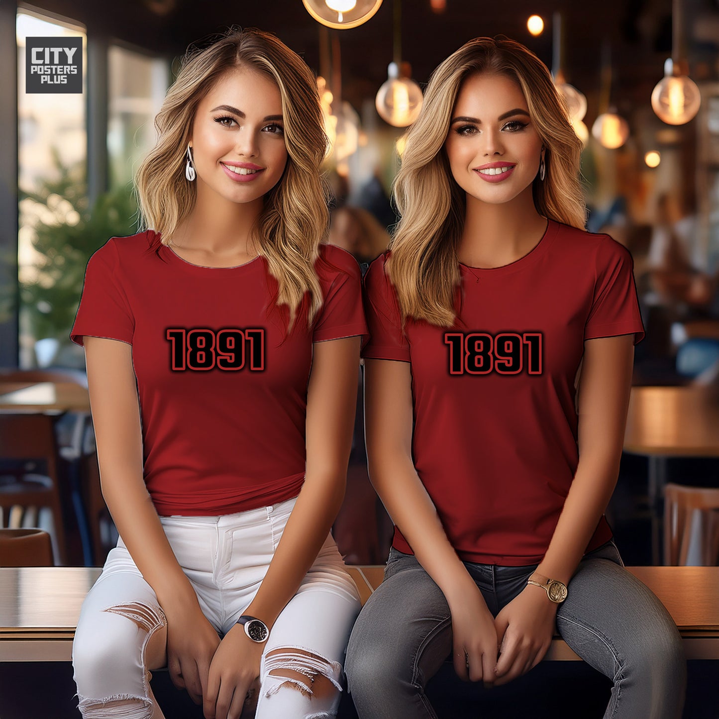 1891 Year Women T-Shirt (Red)