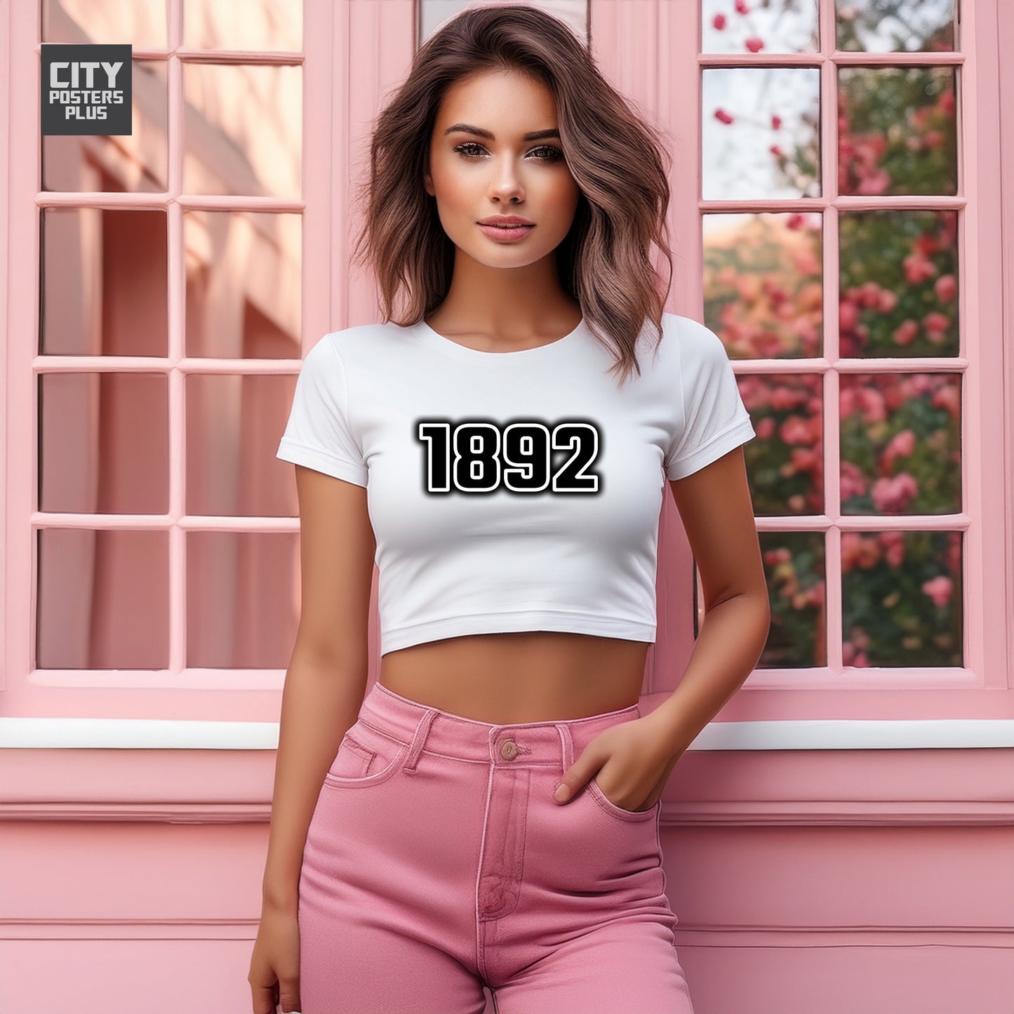 1892 Year Women Crop Top (White)