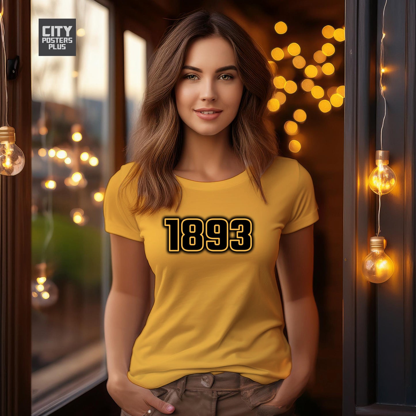 1893 Year Women T-Shirt (Golden Yellow)