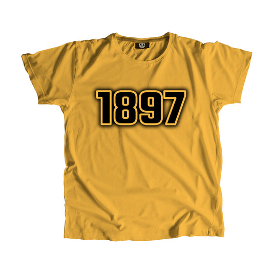 1897 Year Men Unisex T-Shirt (Golden Yellow)