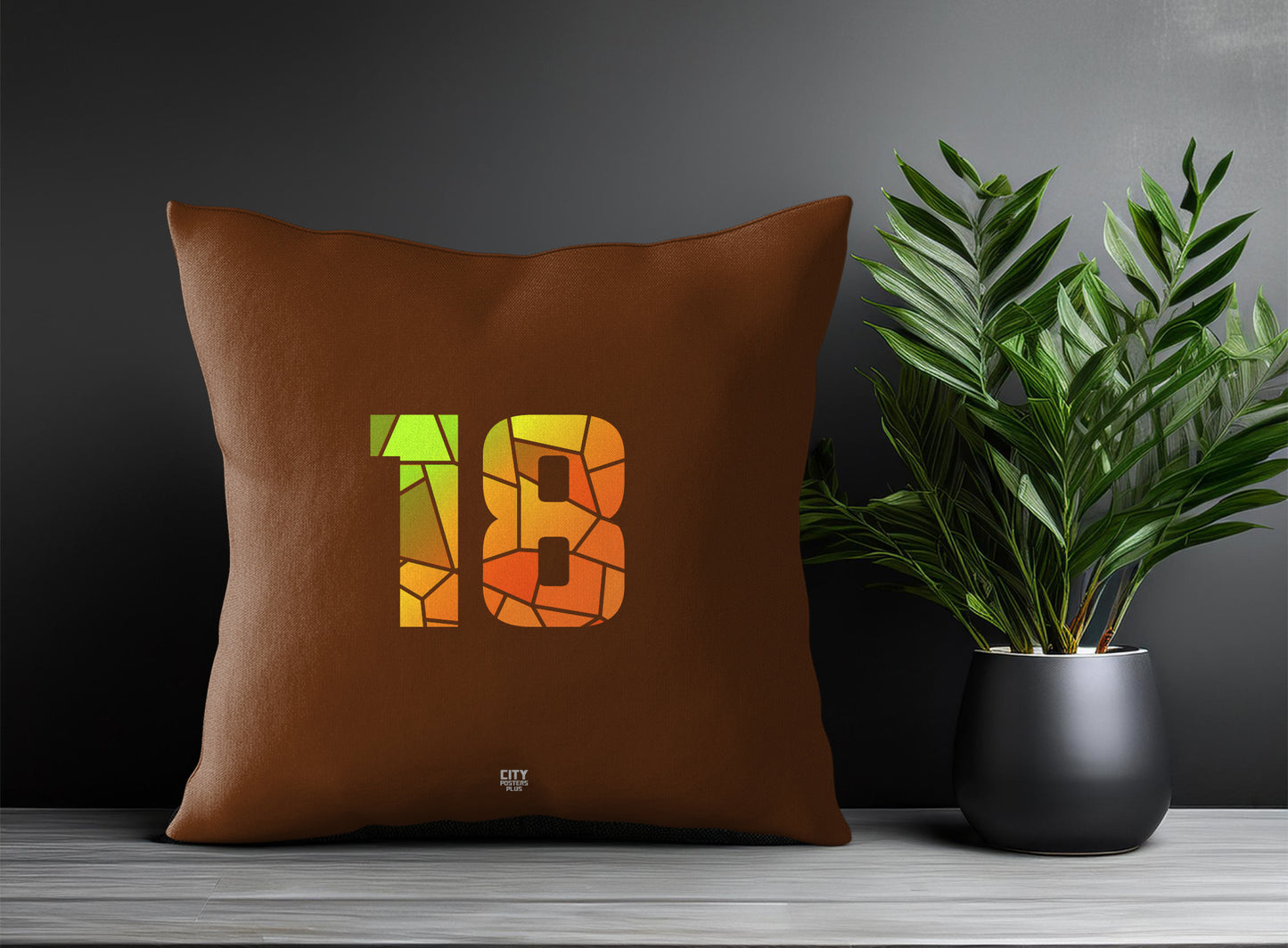 Print Deliver Plus 18 Number Square & Rectangle Pillow Cases | Modern Numeric Throw Pillow Covers 