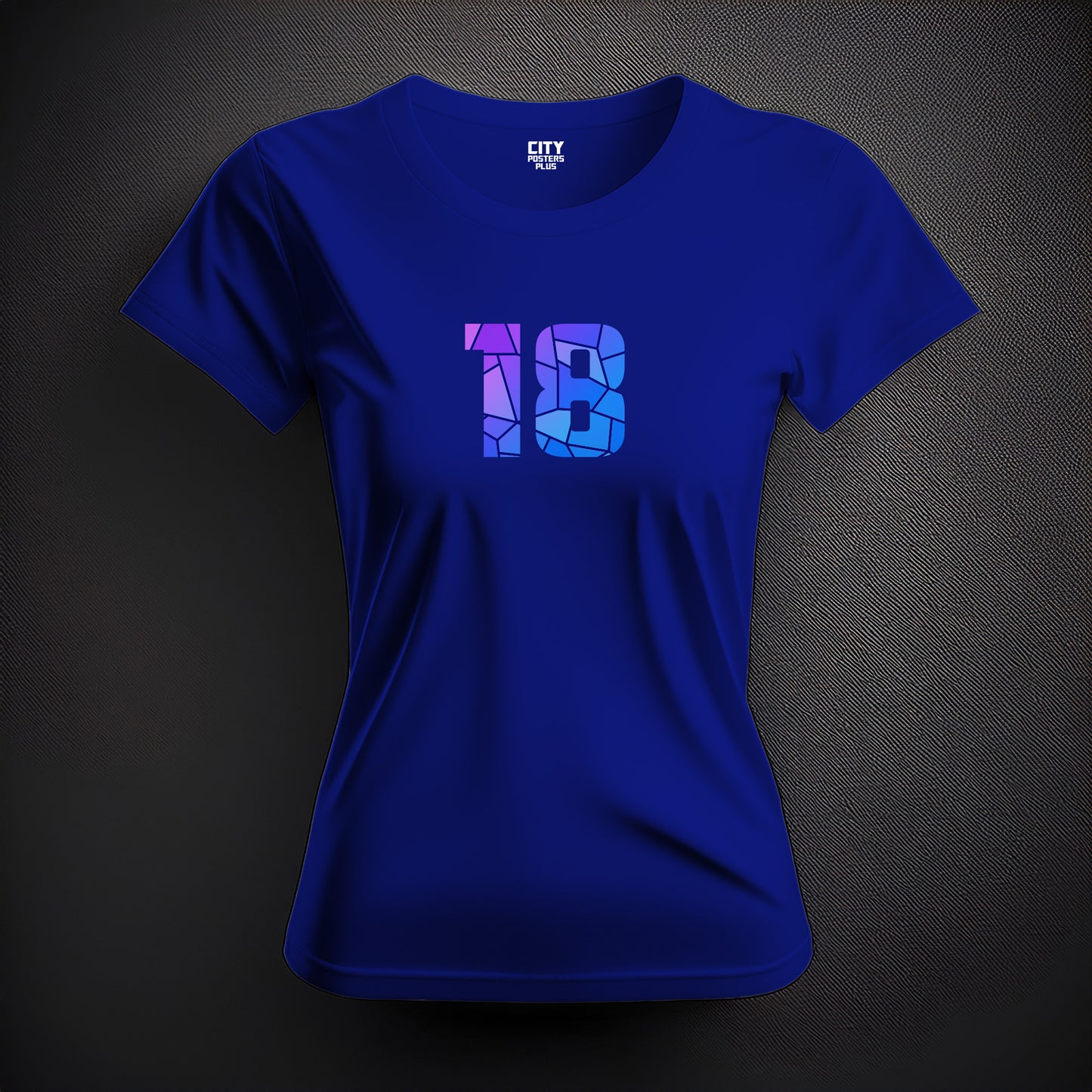 18 Number Women T-Shirt (Royal Blue)