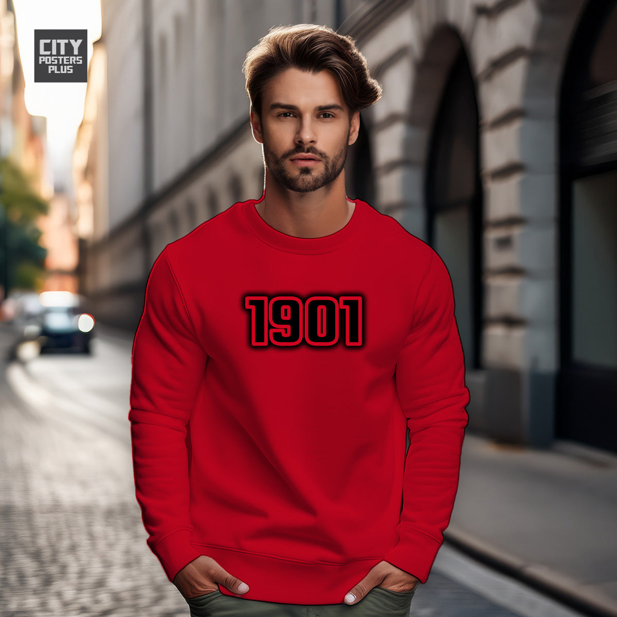 1901 Year Men Unisex Sweatshirt (Red)