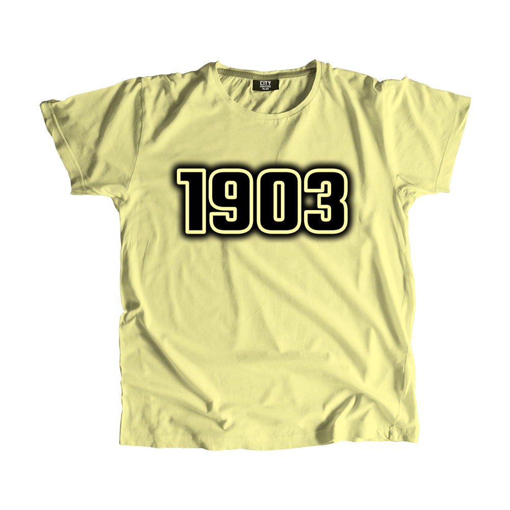 1903 Year Men Unisex T-Shirt (Butter Yellow)