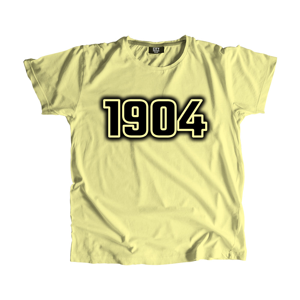1904 Year Men Unisex T-Shirt (Butter Yellow)