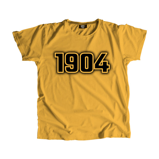 1904 Year Men Unisex T-Shirt (Golden Yellow)