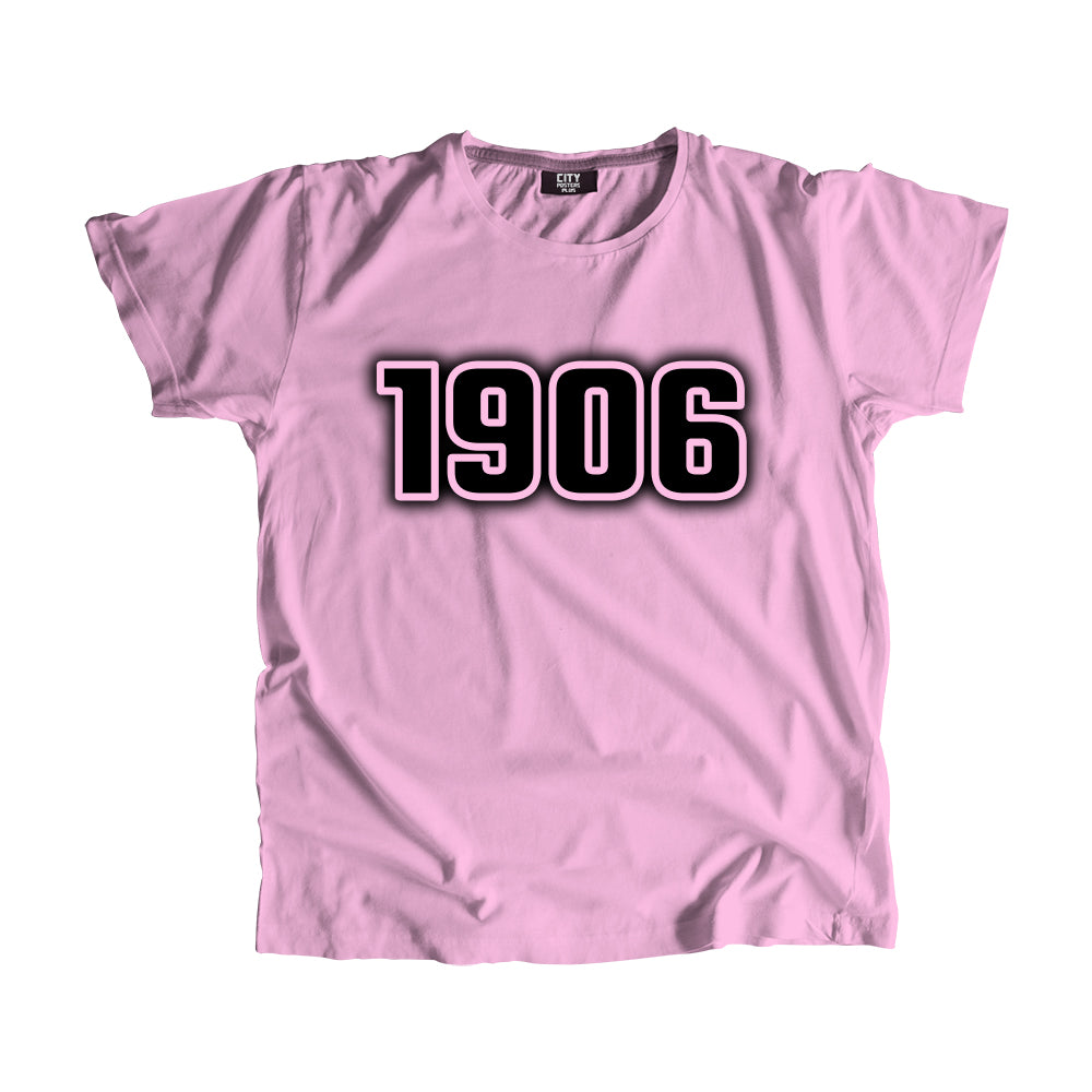 1906 Year Men Unisex T-Shirt (Light Pink)