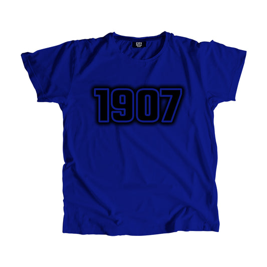 1907 Year Men Unisex T-Shirt (Royal Blue)