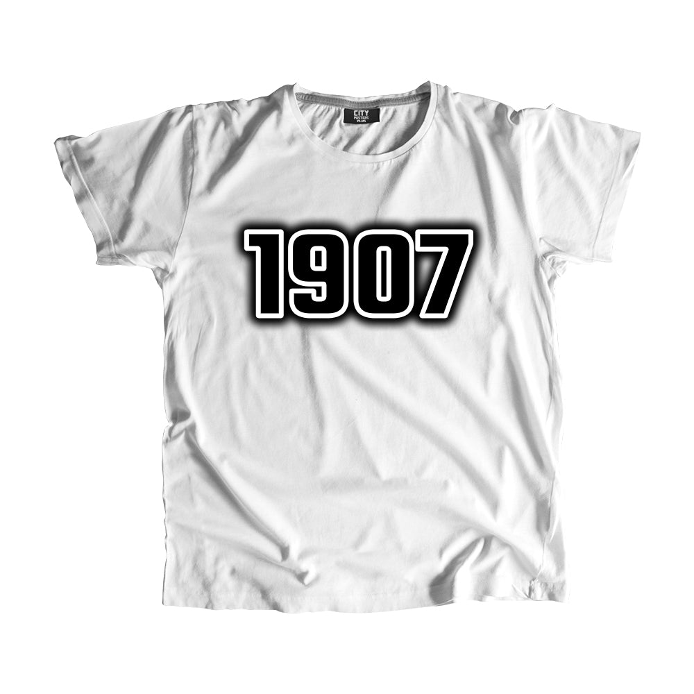 1907 Year Men Unisex T-Shirt (White)