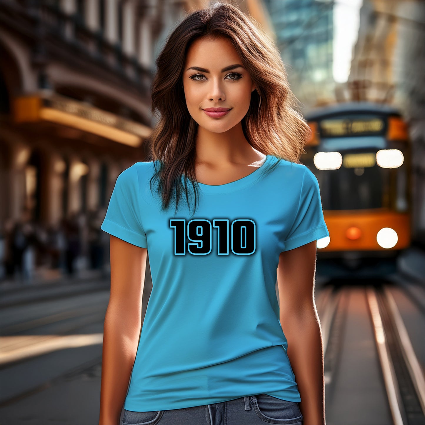 1910 Year Women T-Shirt (Sky Blue)