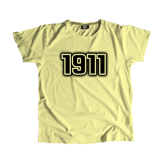 1911 Year Men Unisex T-Shirt (Butter Yellow)