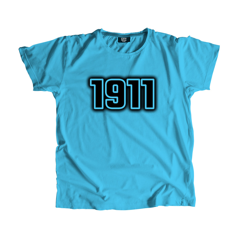 1911 Year Men Unisex T-Shirt (Sky Blue)