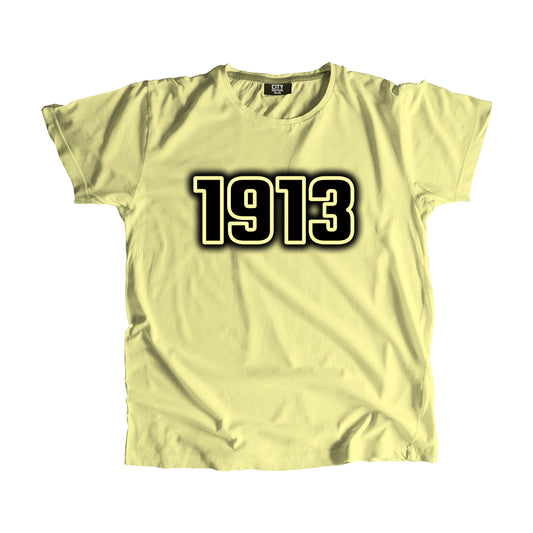 1913 Year Men Unisex T-Shirt (Butter Yellow)