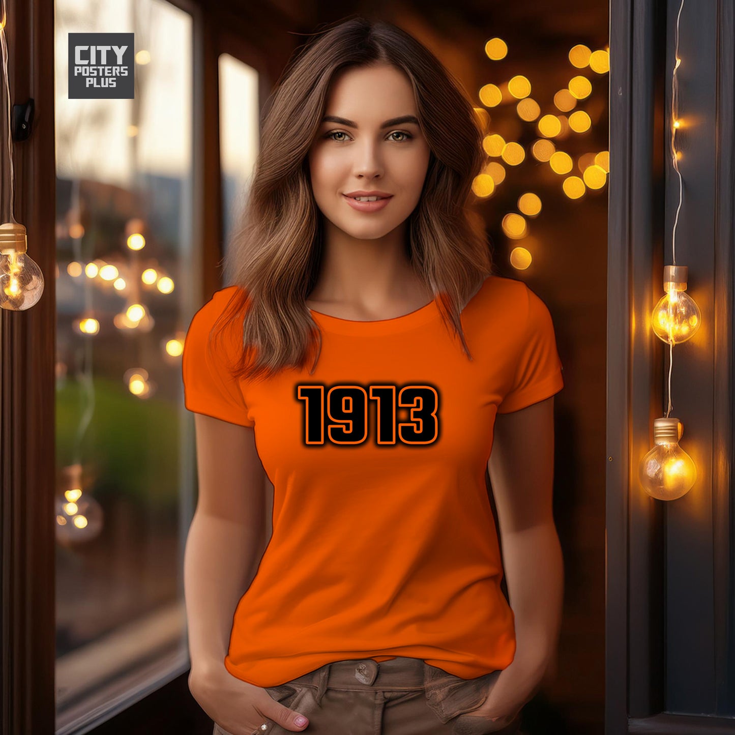 1913 Year Women T-Shirt (Orange)