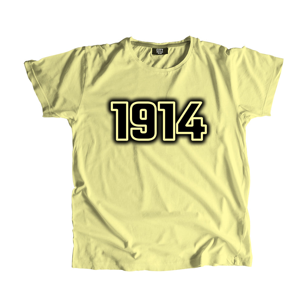 1914 Year Men Unisex T-Shirt (Butter Yellow)