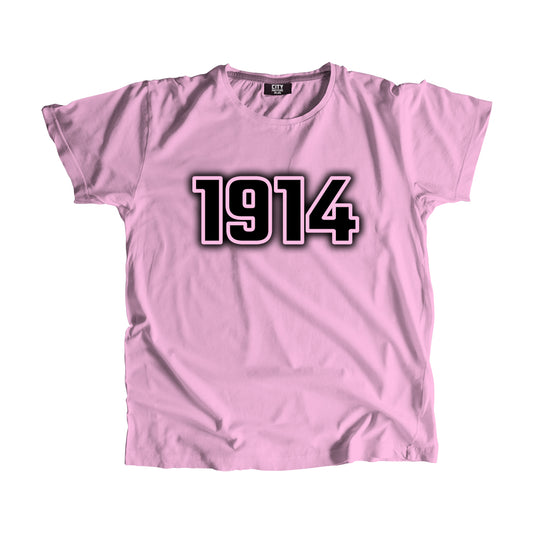 1914 Year Men Unisex T-Shirt (Light Pink)