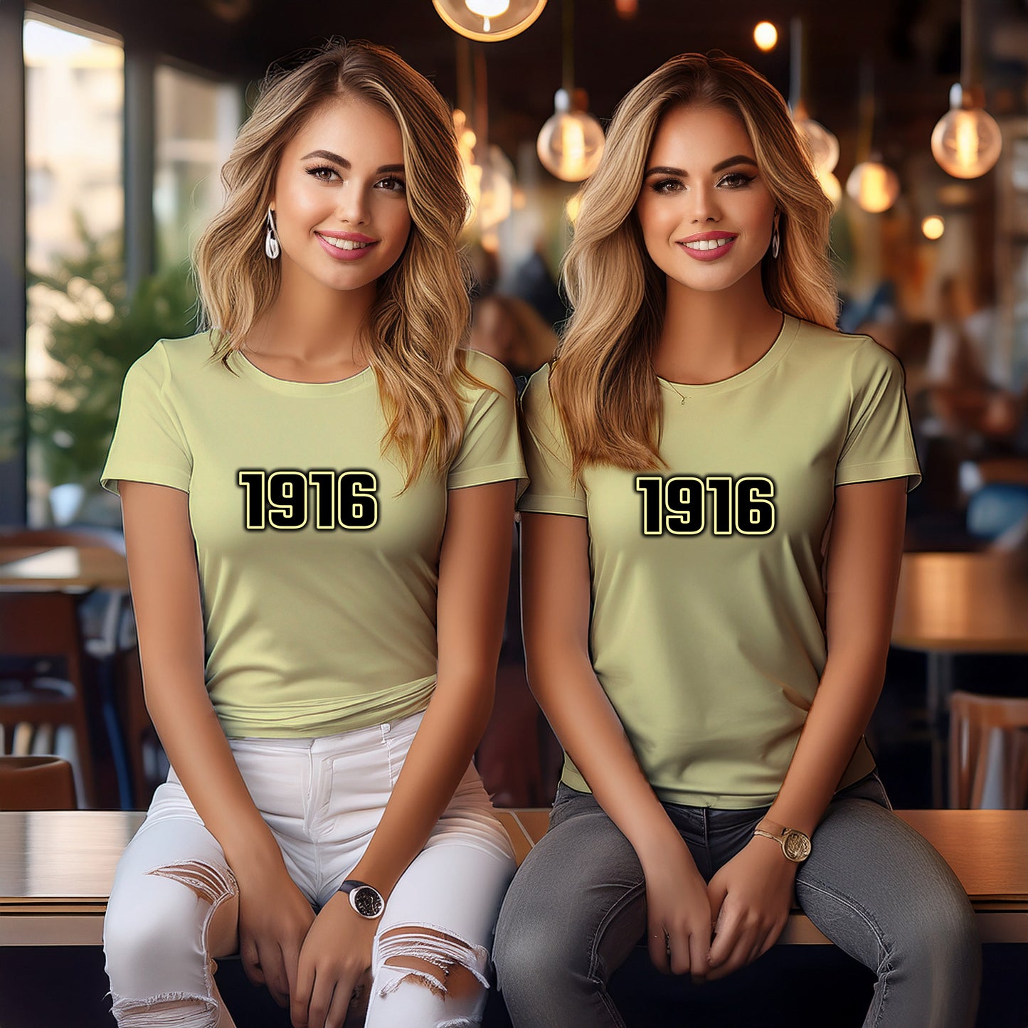 1916 Year Women T-Shirt (Butter Yellow)