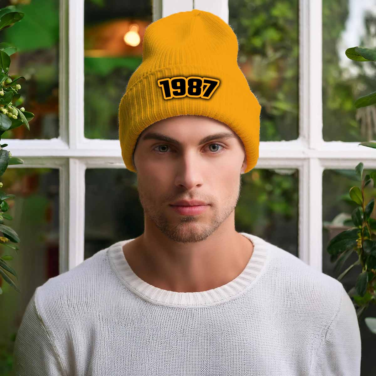 Beanie Plus  1987 Year Beanie | Vintage & Future Year Knit Winter Hat