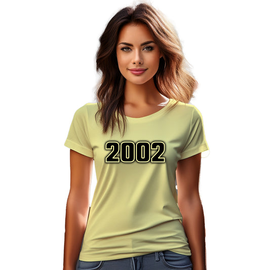2002 Year Women T-Shirt (Butter Yellow)