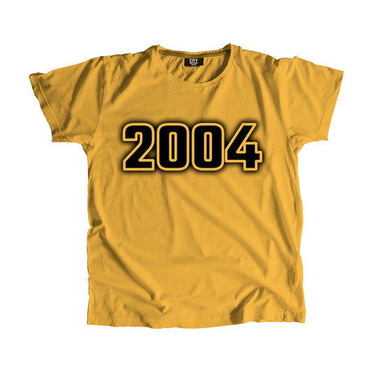 2004 Year Men Unisex T-Shirt (Golden Yellow)