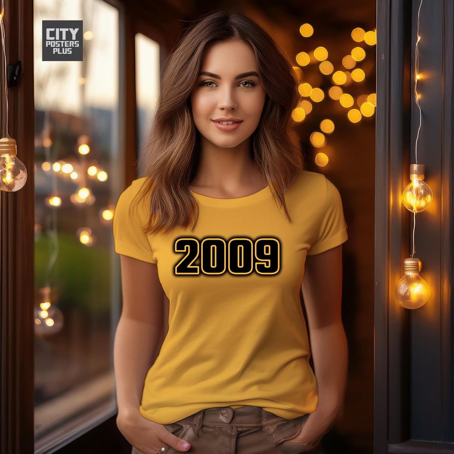 2009 Year Women T-Shirt (Golden Yellow)