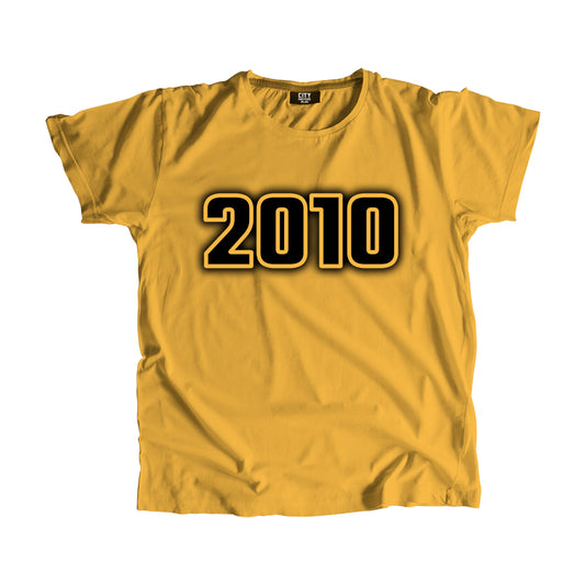 2010 Year Men Unisex T-Shirt (Golden Yellow)