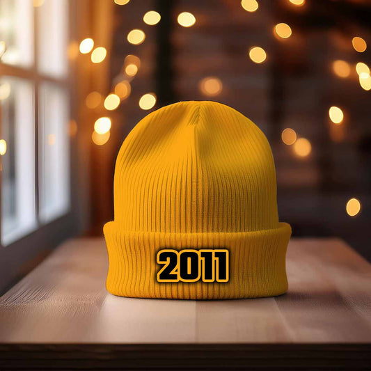 Beanie Plus  2011 Year Beanie | Vintage & Future Year Knit Winter Hat 