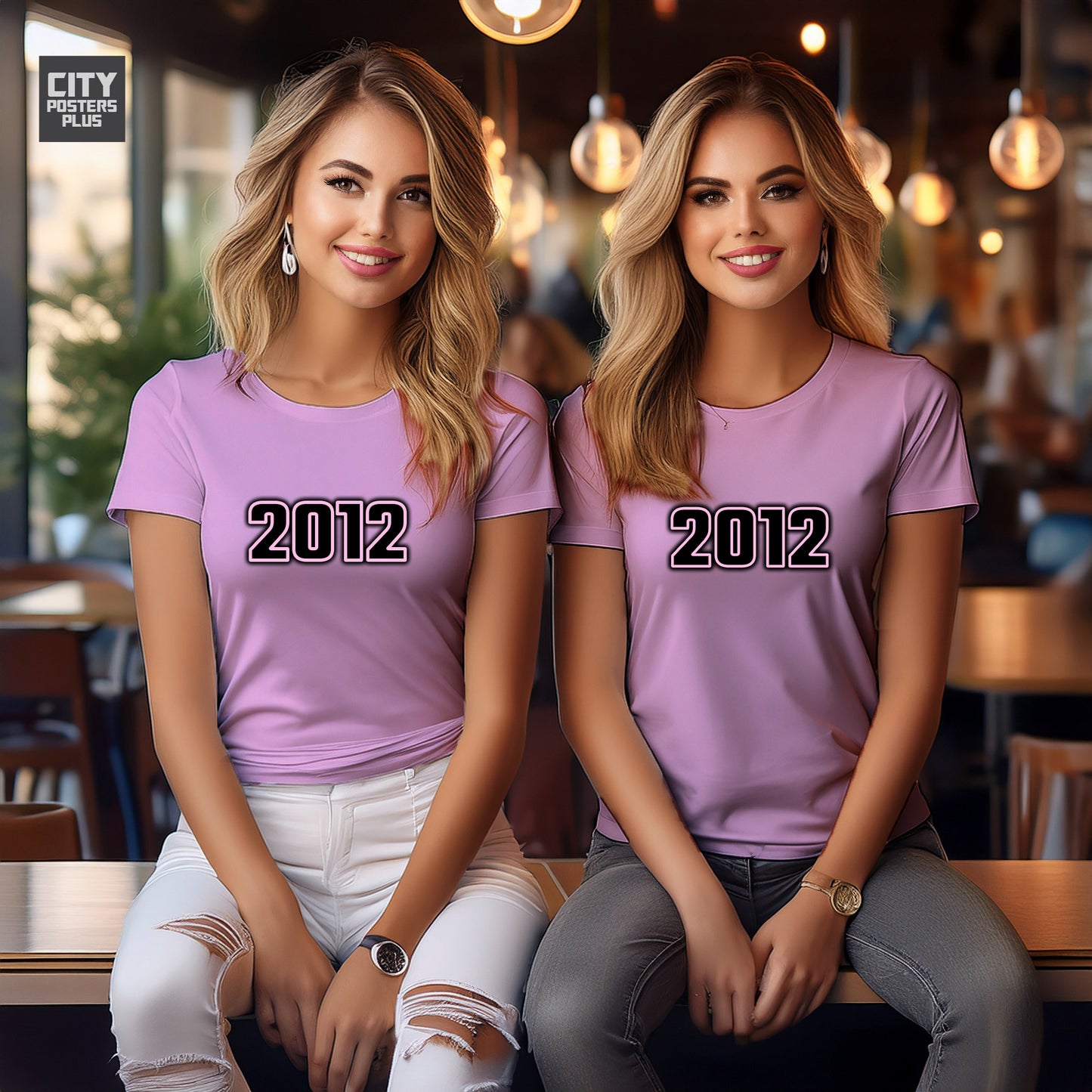 2012 Year Women T-Shirt (Light Pink)