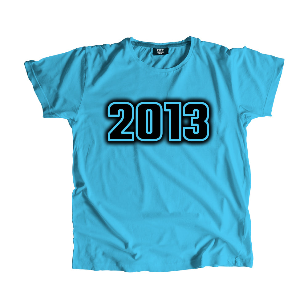 2013 Year Men Unisex T-Shirt (Sky Blue)