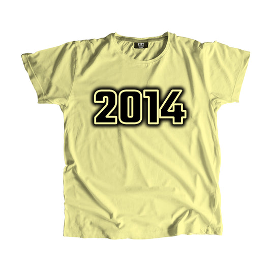 2014 Year Men Unisex T-Shirt (Butter Yellow)