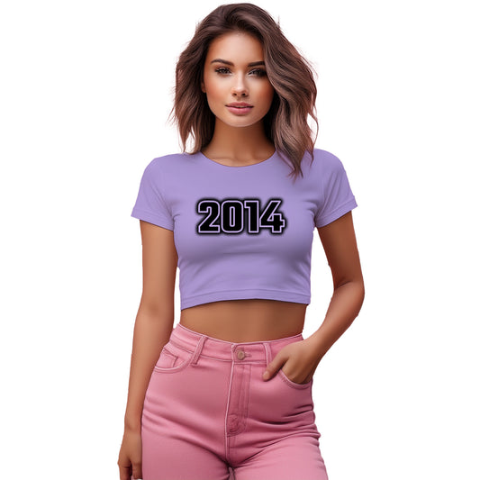 2014 Year Women Crop Top (Iris Lavender)