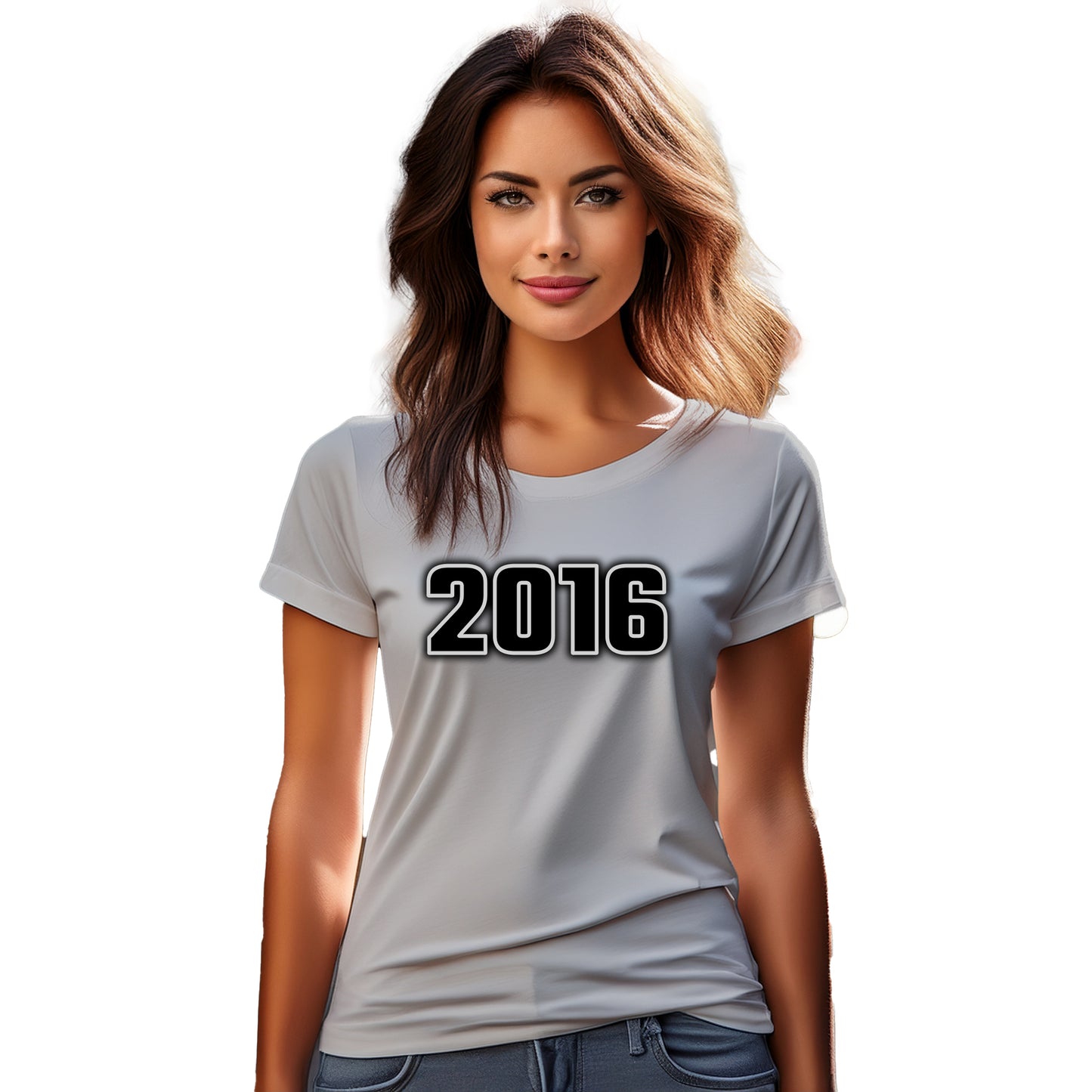 2016 Year Women T-Shirt (Melange Grey)