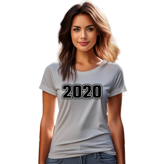 2020 Year Women T-Shirt (Melange Grey)